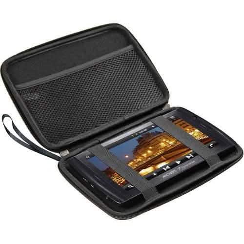 Housse rigide en EVA 10" pour tablettes et GPS, fermeture éclair et pochette de rangement en filet