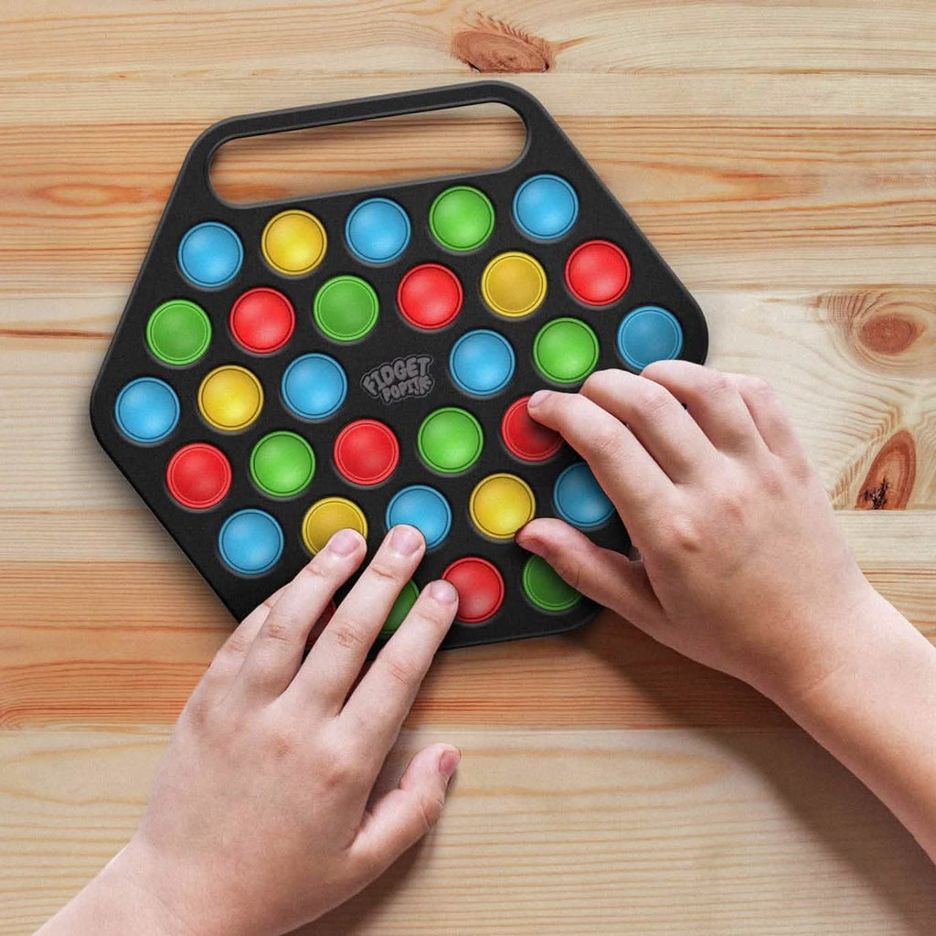 Tableau de jouets Fidget Pop it rigides avec poignée de transport pour adultes et enfants