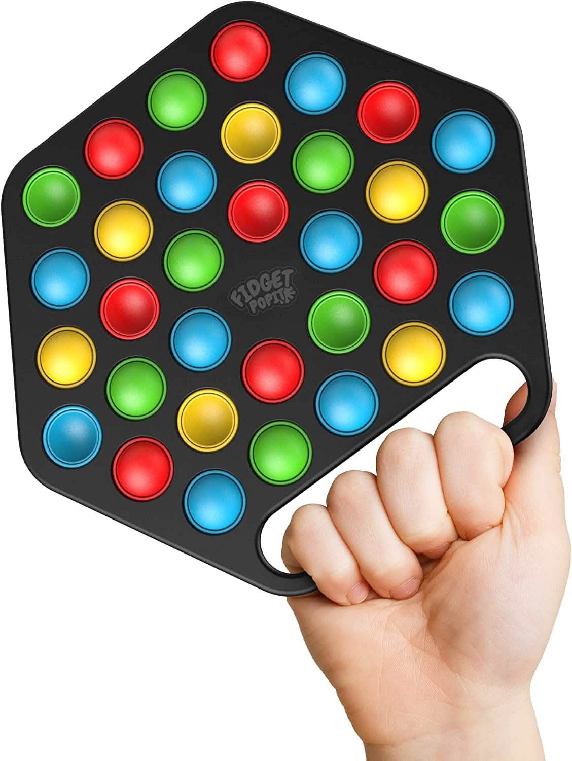 Tableau de jouets Fidget Pop it rigides avec poignée de transport pour adultes et enfants