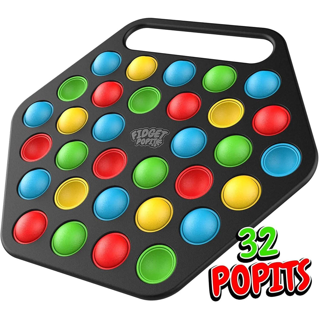 Tableau de jouets Fidget Pop it rigides avec poignée de transport pour adultes et enfants