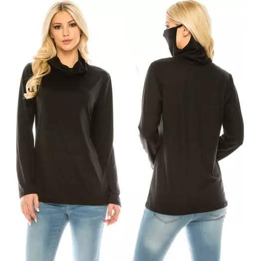 T-shirt col bénitier Haute Edition avec masque intégré
