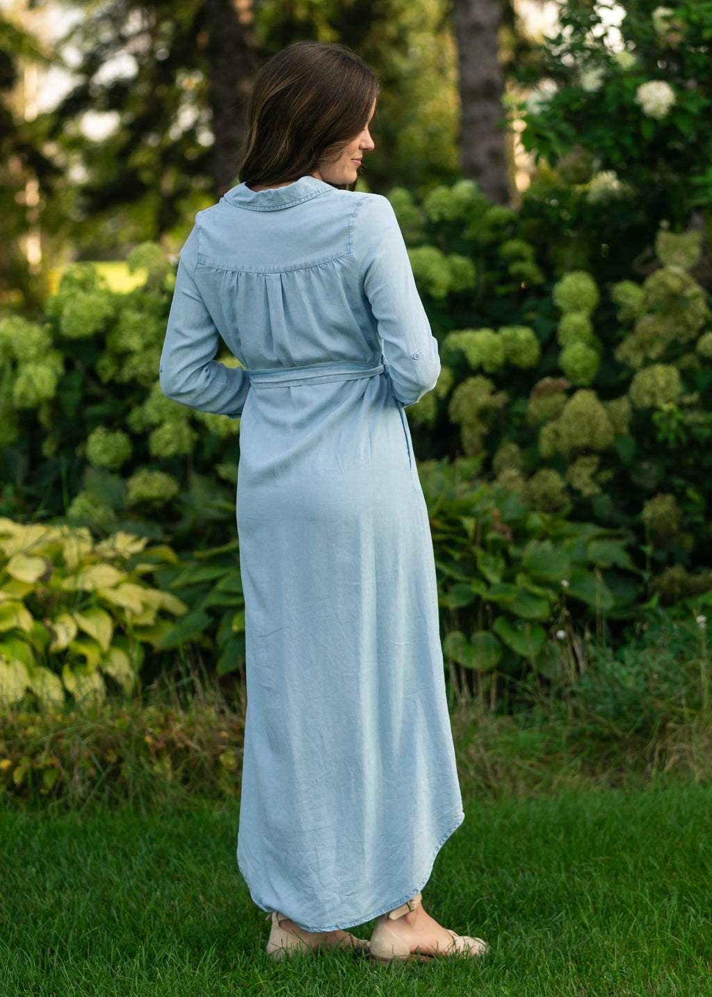 Robe à manches longues en chambray Hazel