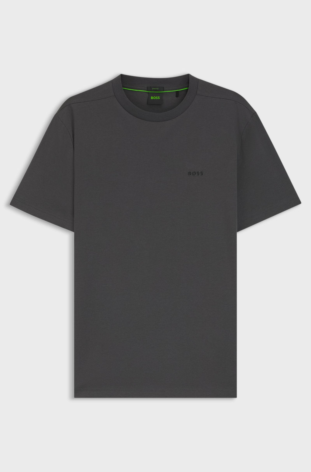 T-shirt Boss Green à logo contrastant - Anthracite