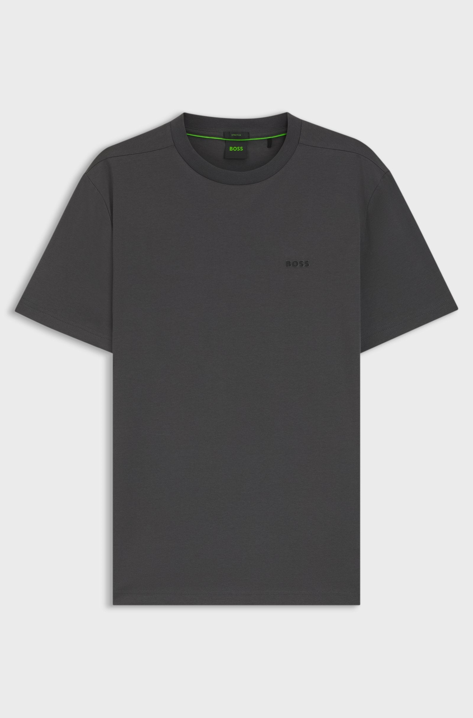 T-shirt Boss Green à logo contrastant - Anthracite