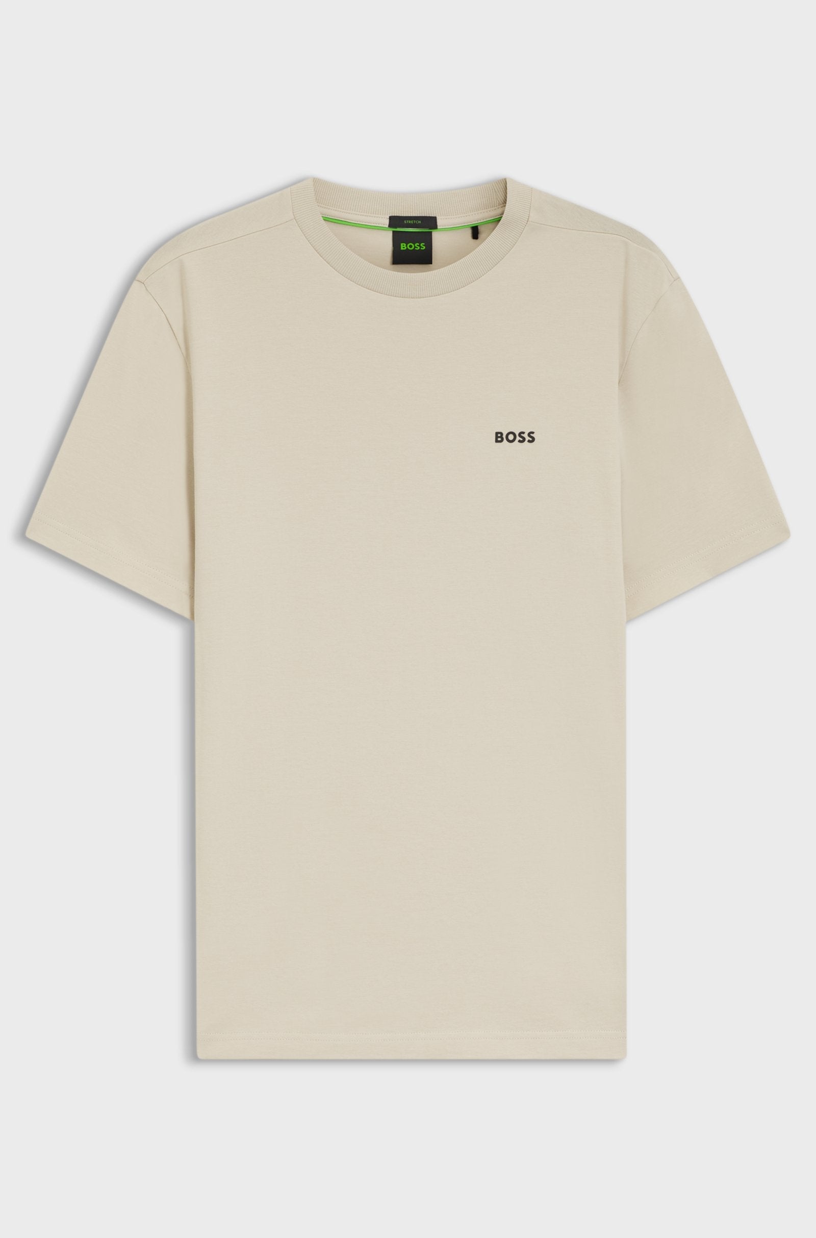 T-shirt Boss Green avec logo contrastant - Beige