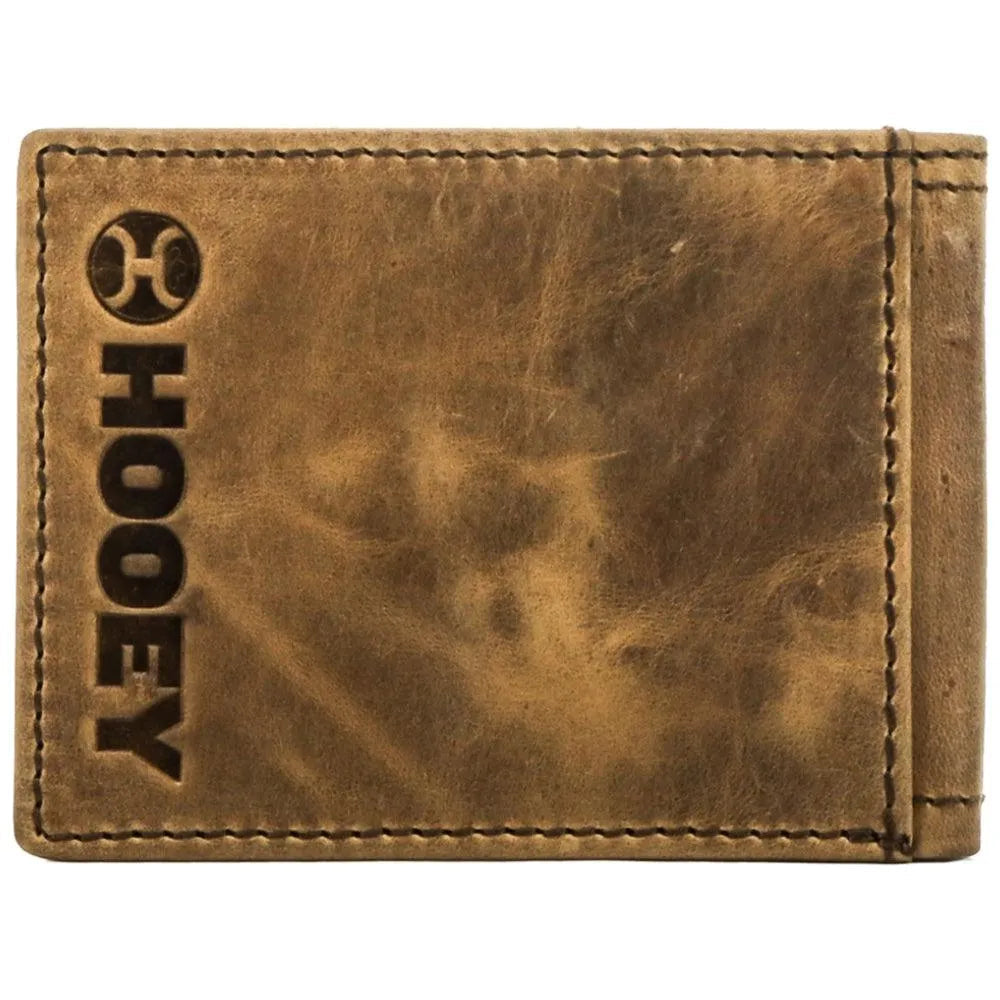 Portefeuille Homme à Deux Volets HOOey Inlay Serape Hands-Up (Tan)