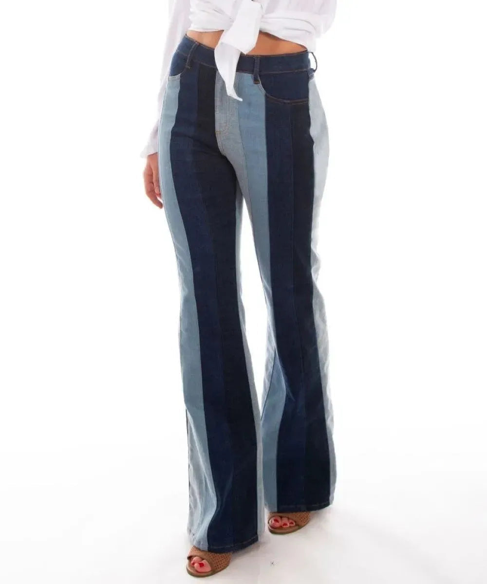 Jean évasé Honey Creek Color Block pour femme