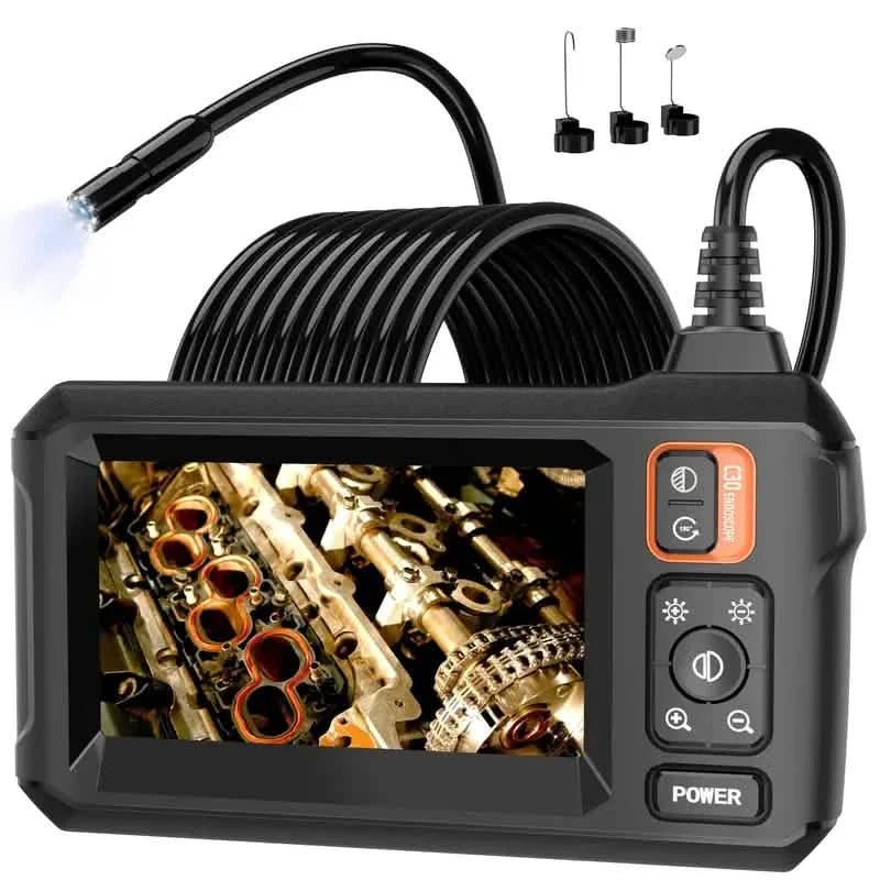 Endoscope HD 1080P avec écran LCD 4,3" – Caméra étanche rechargeable