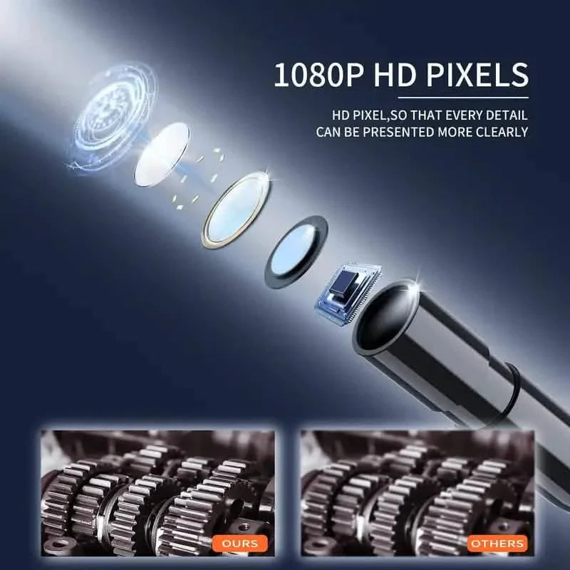 Endoscope HD 1080P avec écran LCD 4,3" – Caméra étanche rechargeable