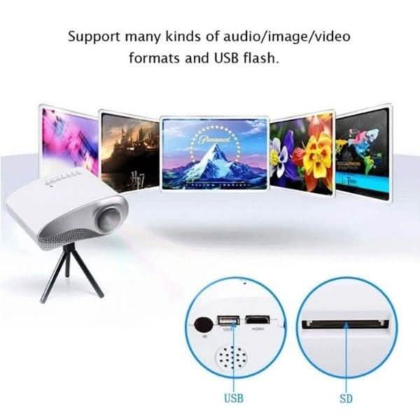 Mini projecteur LED HD Cinéma de maison 3D