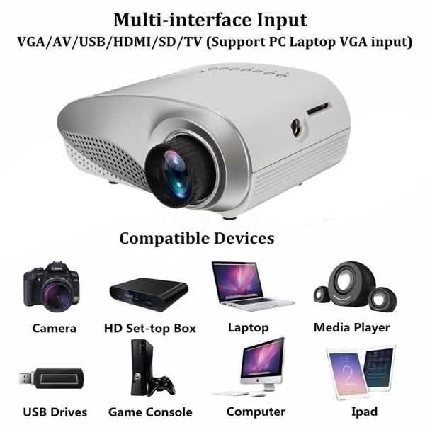 Mini projecteur LED HD Cinéma de maison 3D