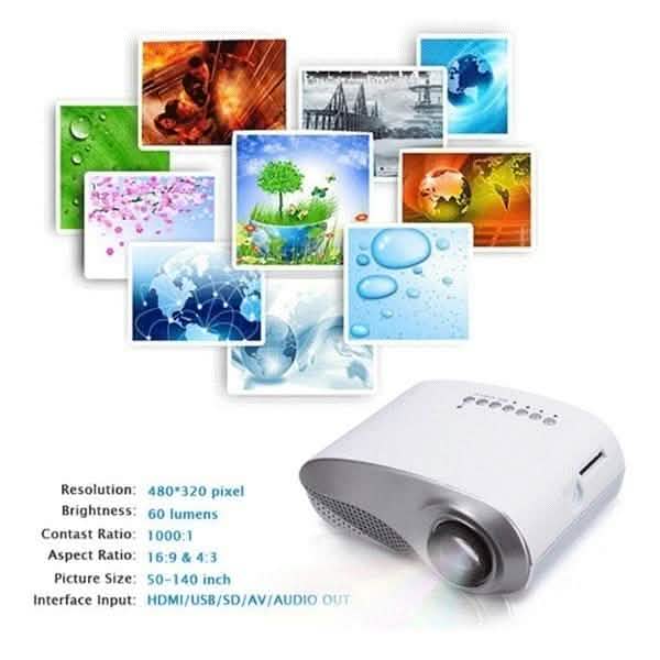 Mini projecteur LED HD Cinéma de maison 3D
