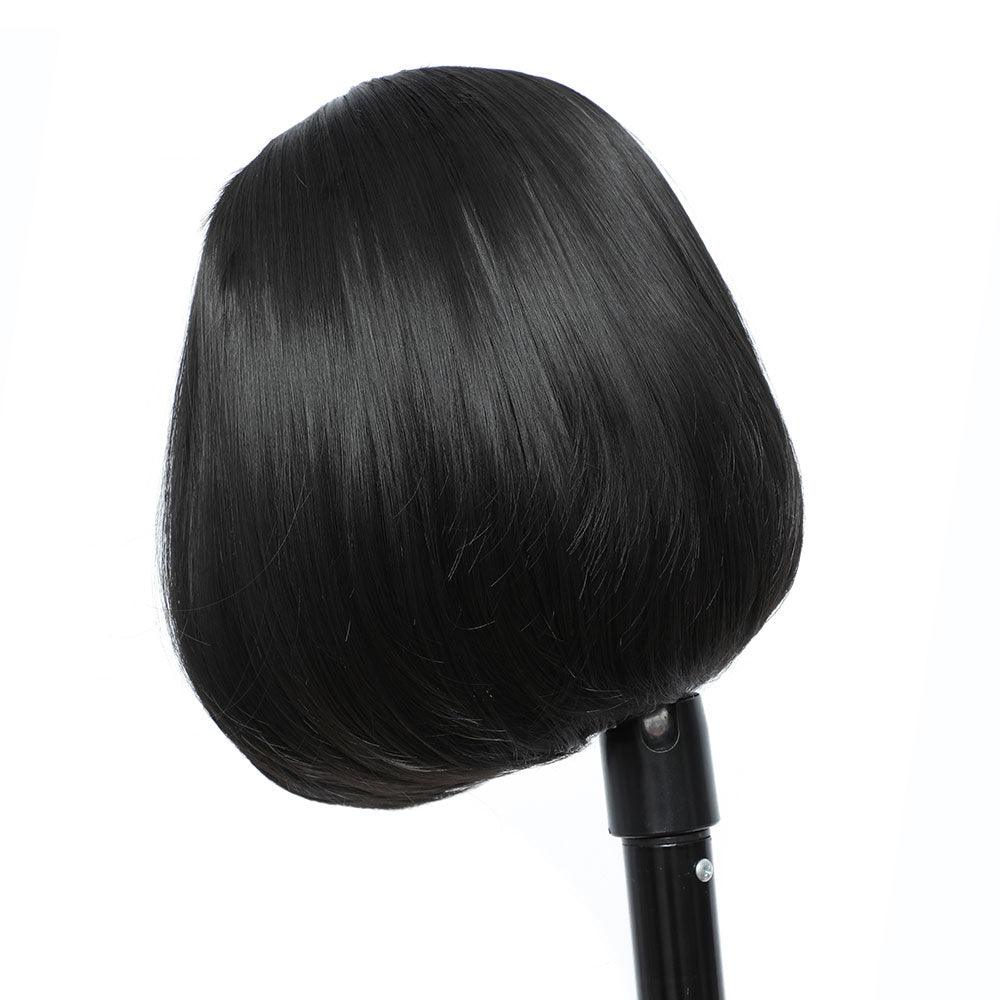 Perruques bandeau synthétiques lisses courtes bob perruque synthétique pour femmes noires perruques faciles à porter pour femmes noires perruques de cosplay pour femmes cadeaux pour petites amies