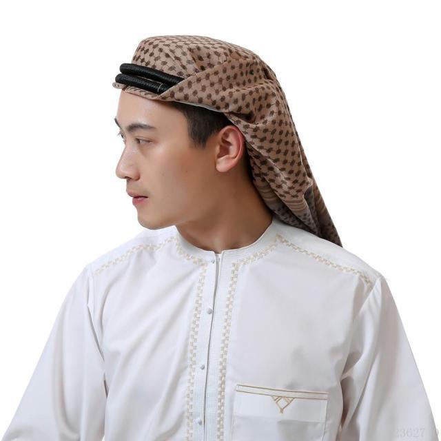 Foulard Hijab Homme Coton Arabe Hijab Burqa Palestine Keffieh Écharpe Vêtements Islamiques Arabes Homme Musulman Hijab Foulard Motif de Shemagh Keffieh Arabe Homme Arabe Keffieh Foulard Musulman Arabe Homme Châle