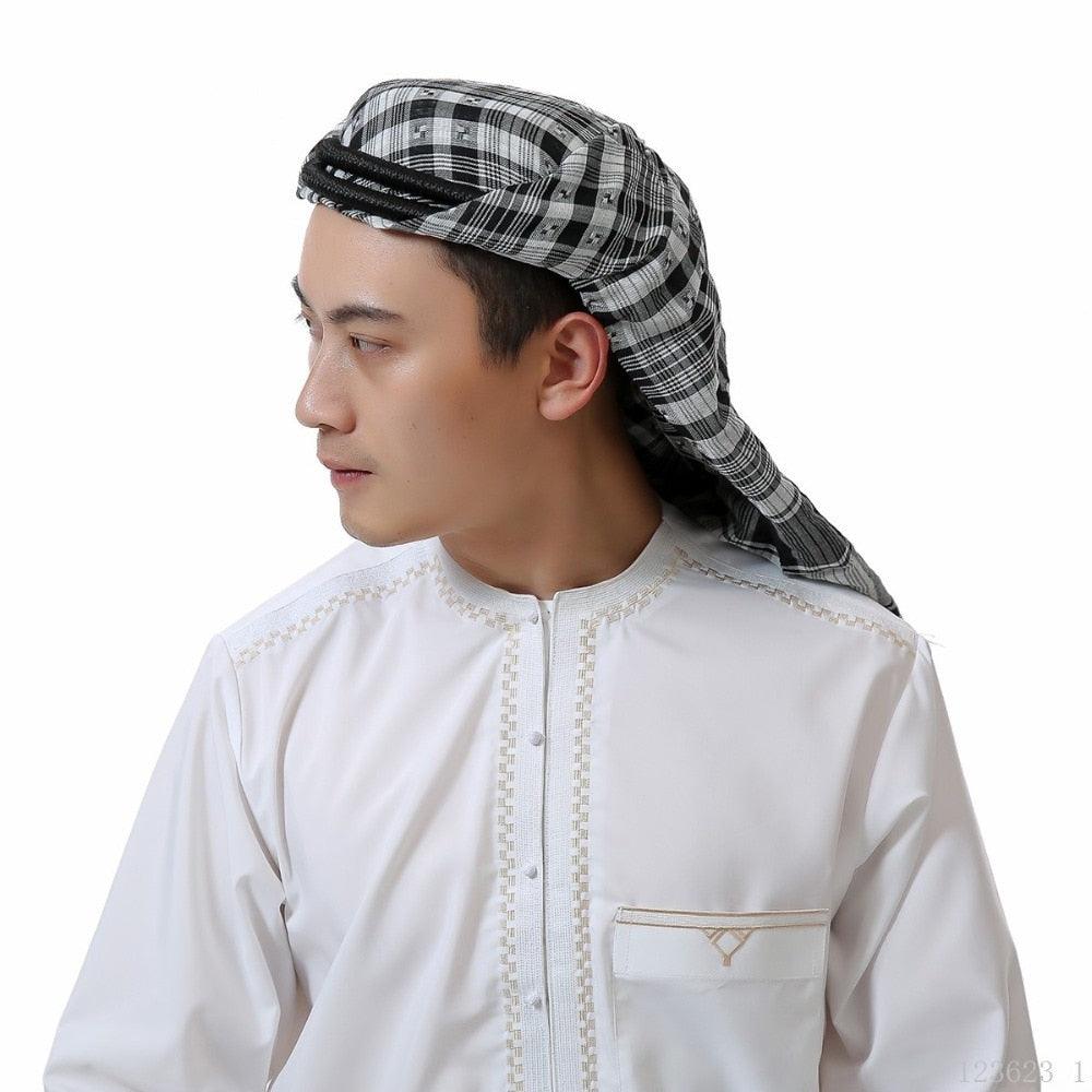 Foulard Hijab Homme Coton Arabe Hijab Burqa Palestine Keffieh Écharpe Vêtements Islamiques Arabes Homme Musulman Hijab Foulard Motif de Shemagh Keffieh Arabe Homme Arabe Keffieh Foulard Musulman Arabe Homme Châle