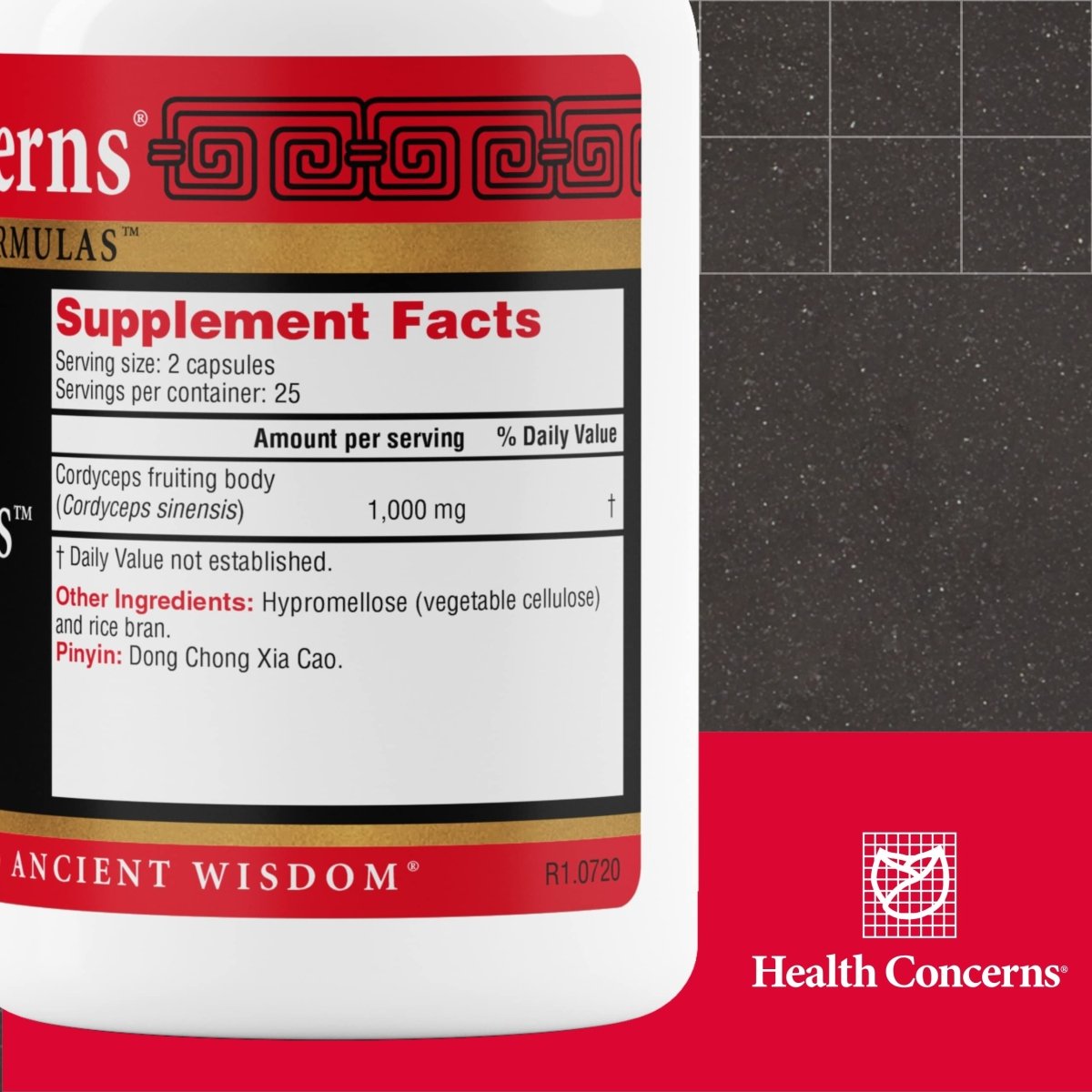 Santé Concerns Cordyceps PS - Complément pour la santé pulmonaire et le système respiratoire - 50 gélules