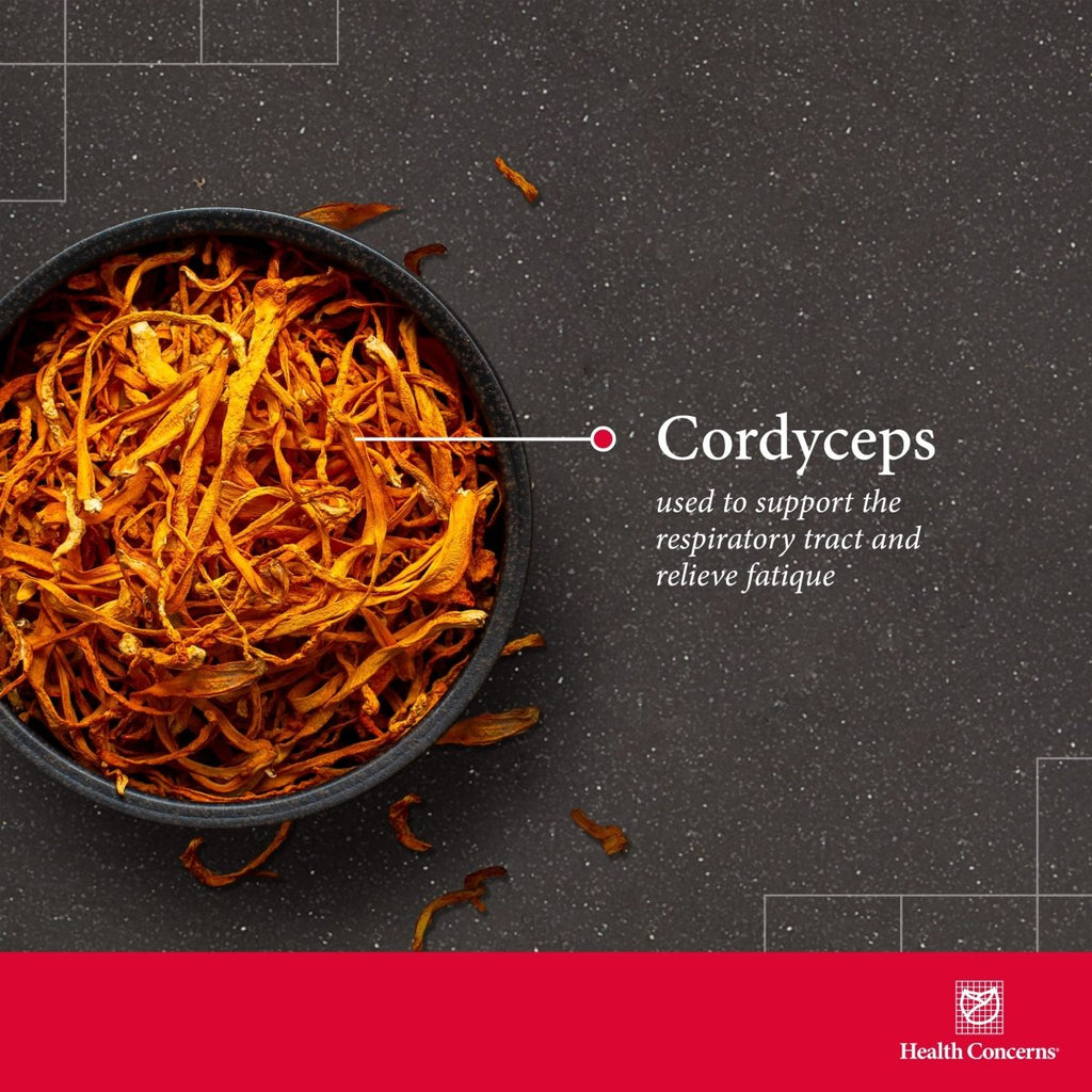 Santé Concerns Cordyceps PS - Complément pour la santé pulmonaire et le système respiratoire - 50 gélules