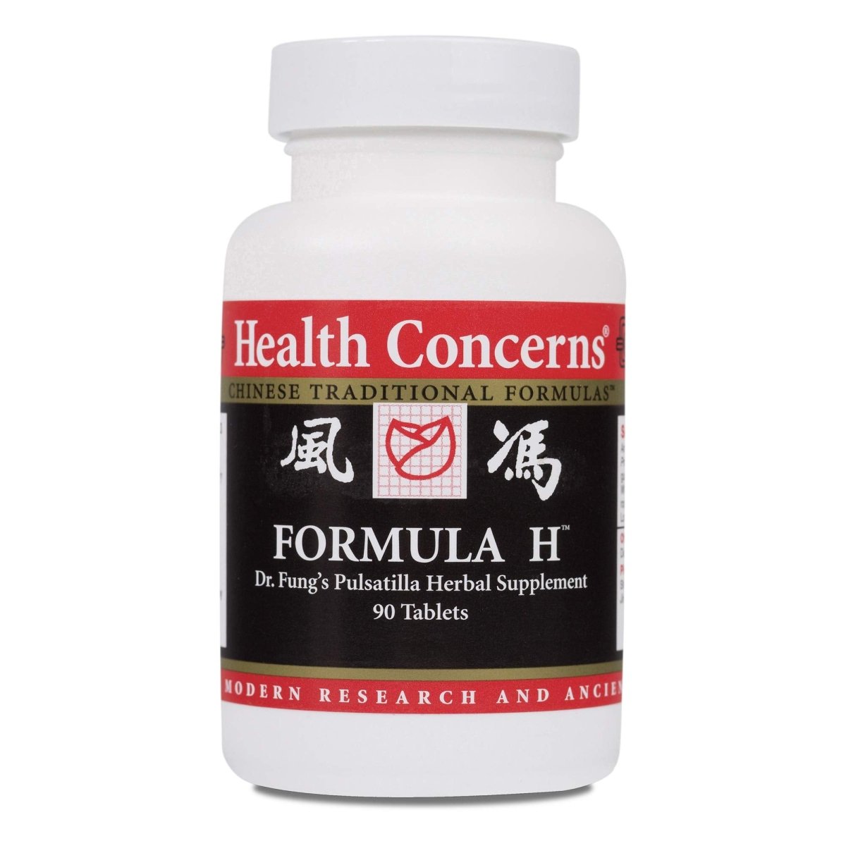 Problèmes de santé – Formule H – Supplément aux herbes Pulsatilla du Dr Fung – Bai Tou Weng Tang modifié – 90 comprimés