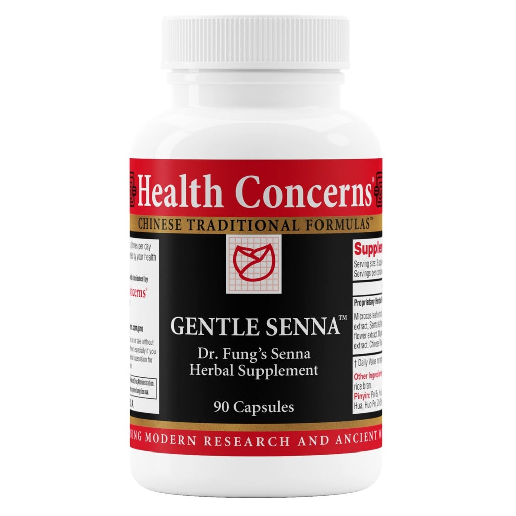Health Concerns Gentle Senna - Santé digestive et soulagement de la constipation pour adultes - 90 gélules