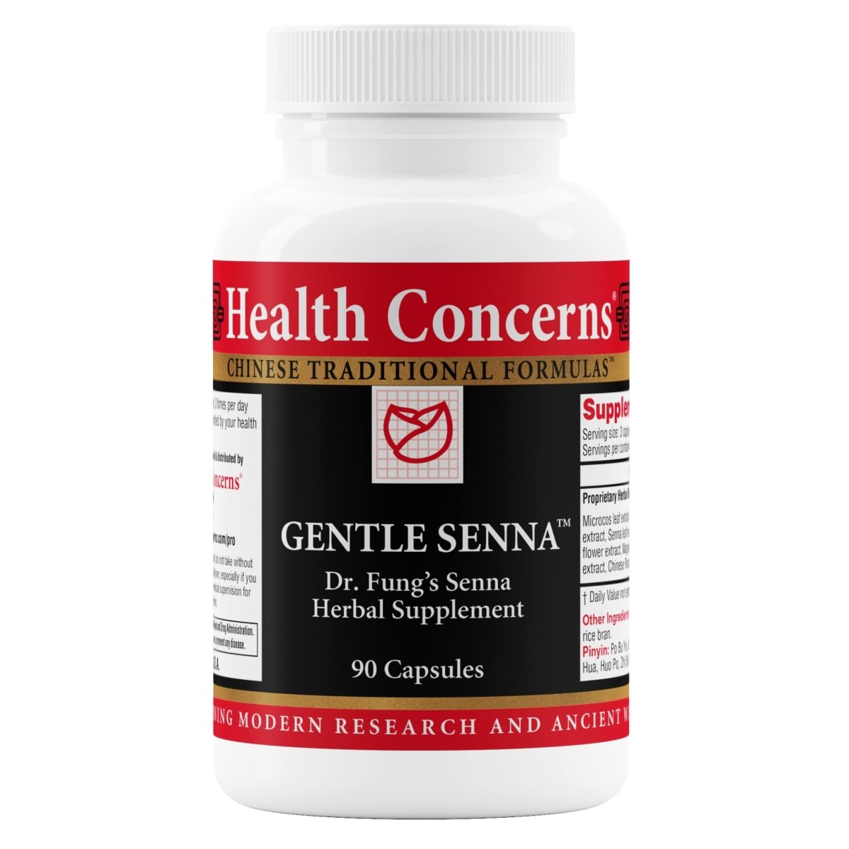 Health Concerns Gentle Senna - Santé digestive et soulagement de la constipation pour adultes - 90 gélules