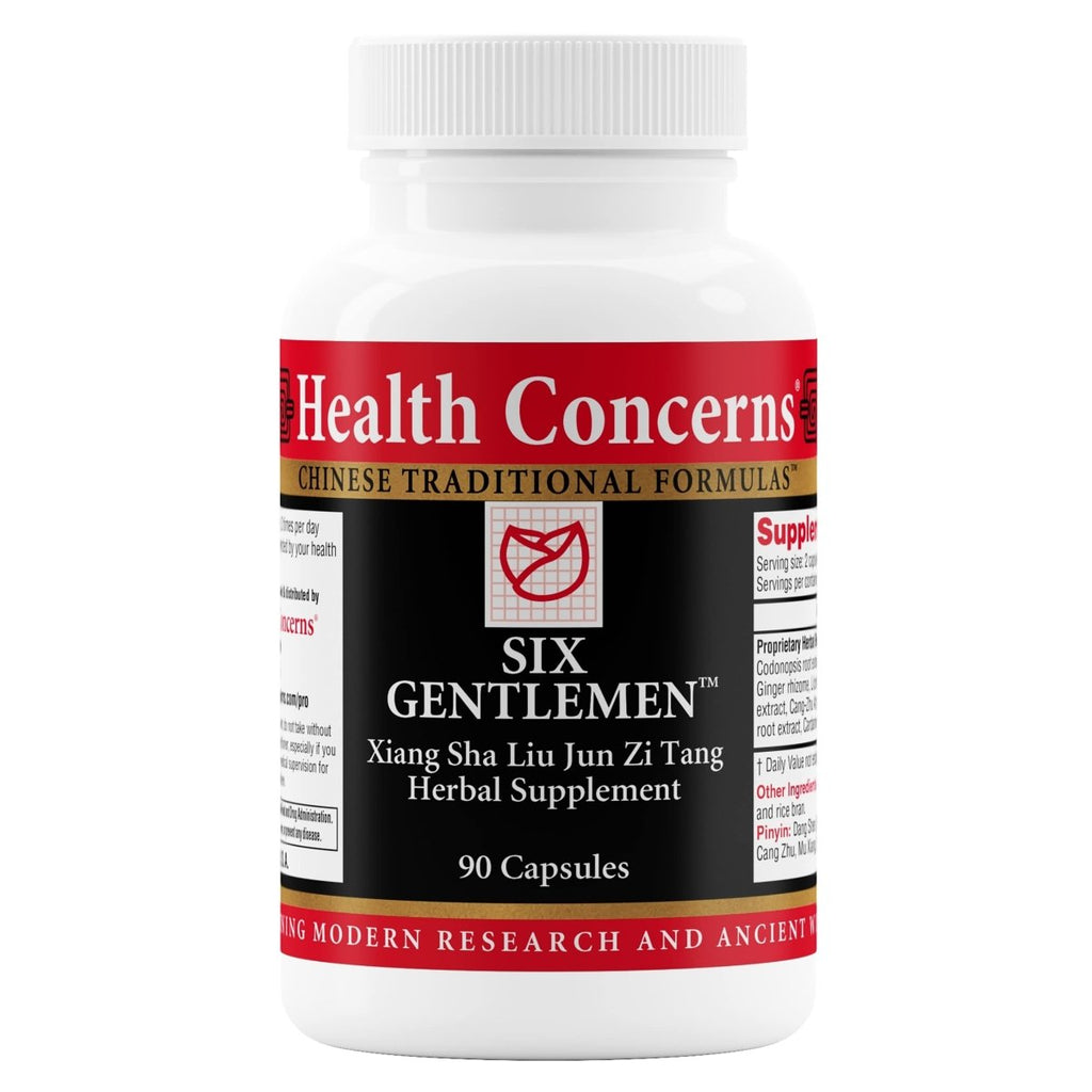 Health Concerns Six Gentlemen – Complément alimentaire pour la digestion avec gingembre et racine de réglisse – 90 gélules