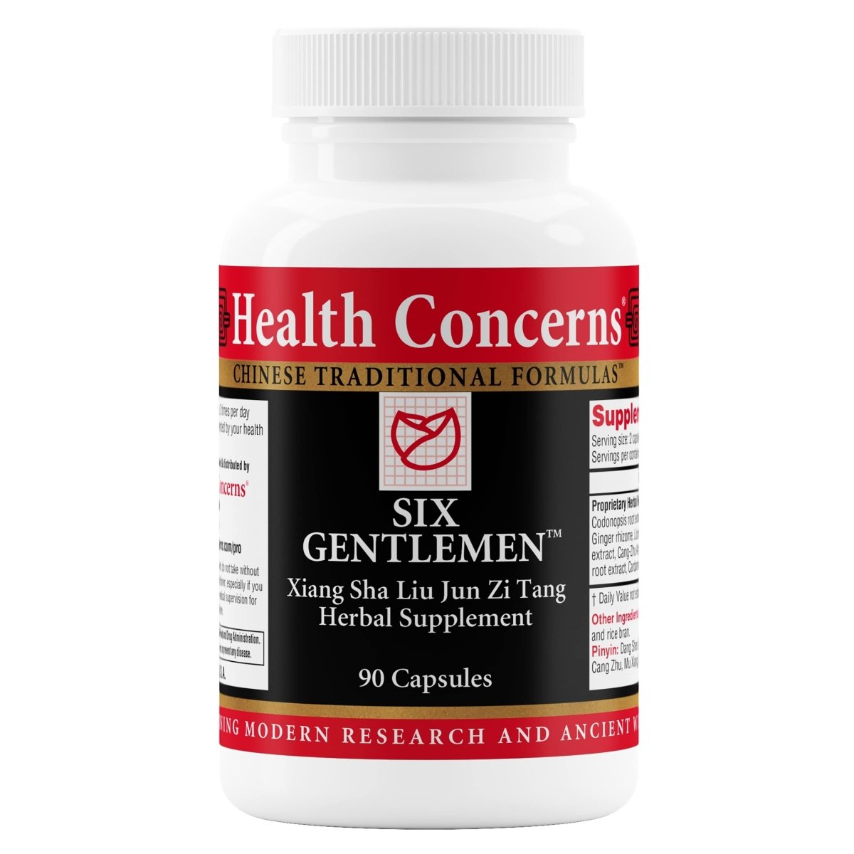 Health Concerns Six Gentlemen – Complément alimentaire pour la digestion avec gingembre et racine de réglisse – 90 gélules
