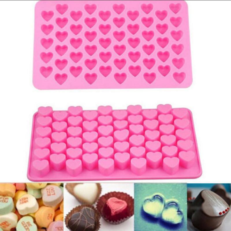 Moule en silicone en forme de cœur pour gâteaux, gelées, biscuits, savons, chocolats, outils de cuisson, accessoires de cuisine, moule à bonbons de la Saint-Valentin, moule à gelée.