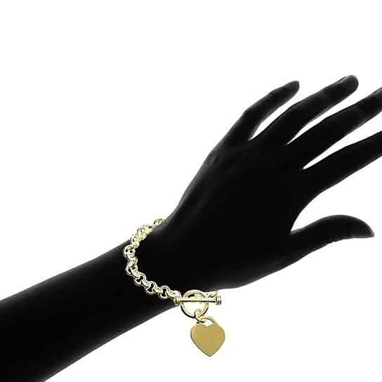 Bracelet à bascule avec breloque cœur
