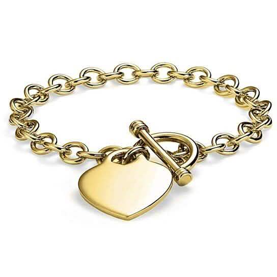 Bracelet à bascule avec breloque cœur