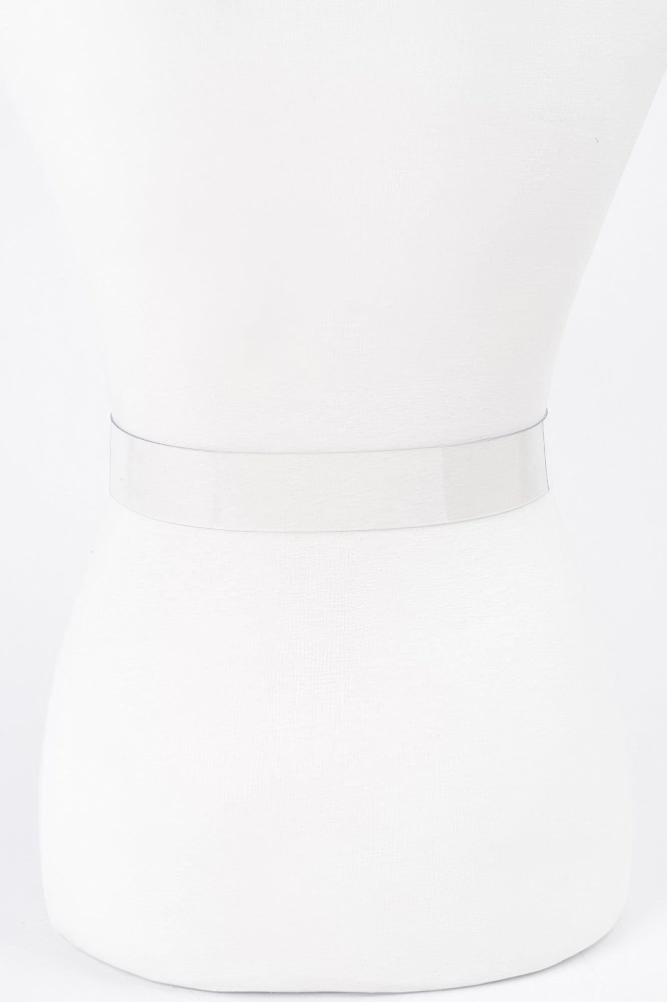 Ceinture transparente grande taille à boucle en métal en forme de cœur