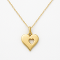 Heart Cutout Necklace – 18" Gold Filled Chain