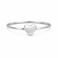 Tiny Sterling Silver Heart Ring – Size 7
