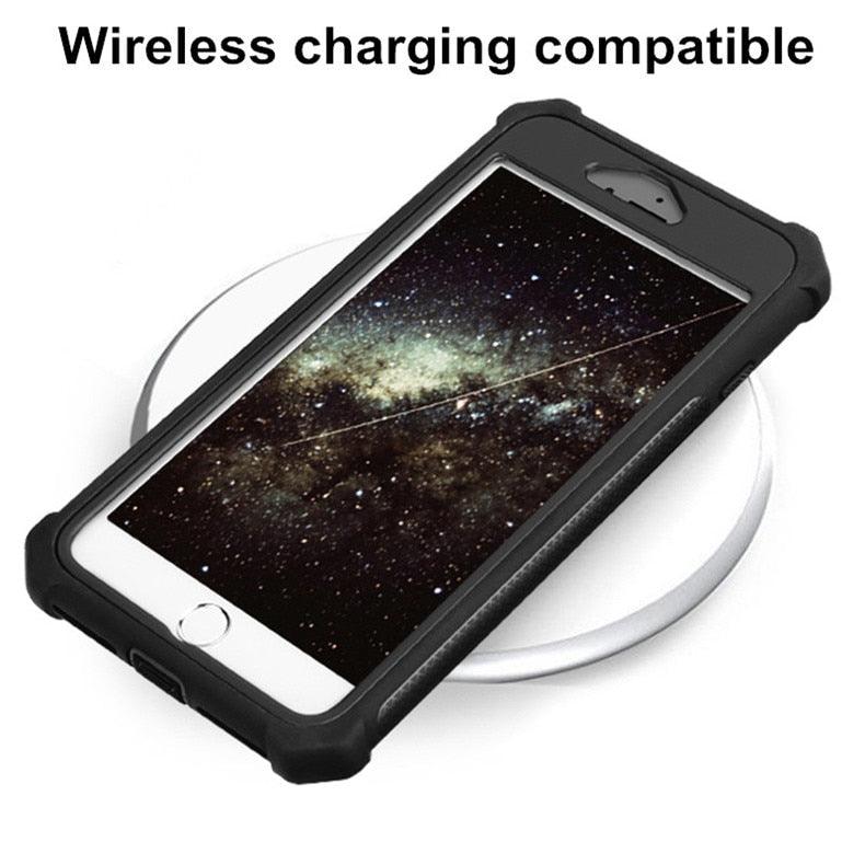 Coque de téléphone antichoc robuste pour iPhone 14 13 12 Coque arrière souple transparente Étui pare-chocs transparent intégral avec protection d'écran intégrée pour iPhone