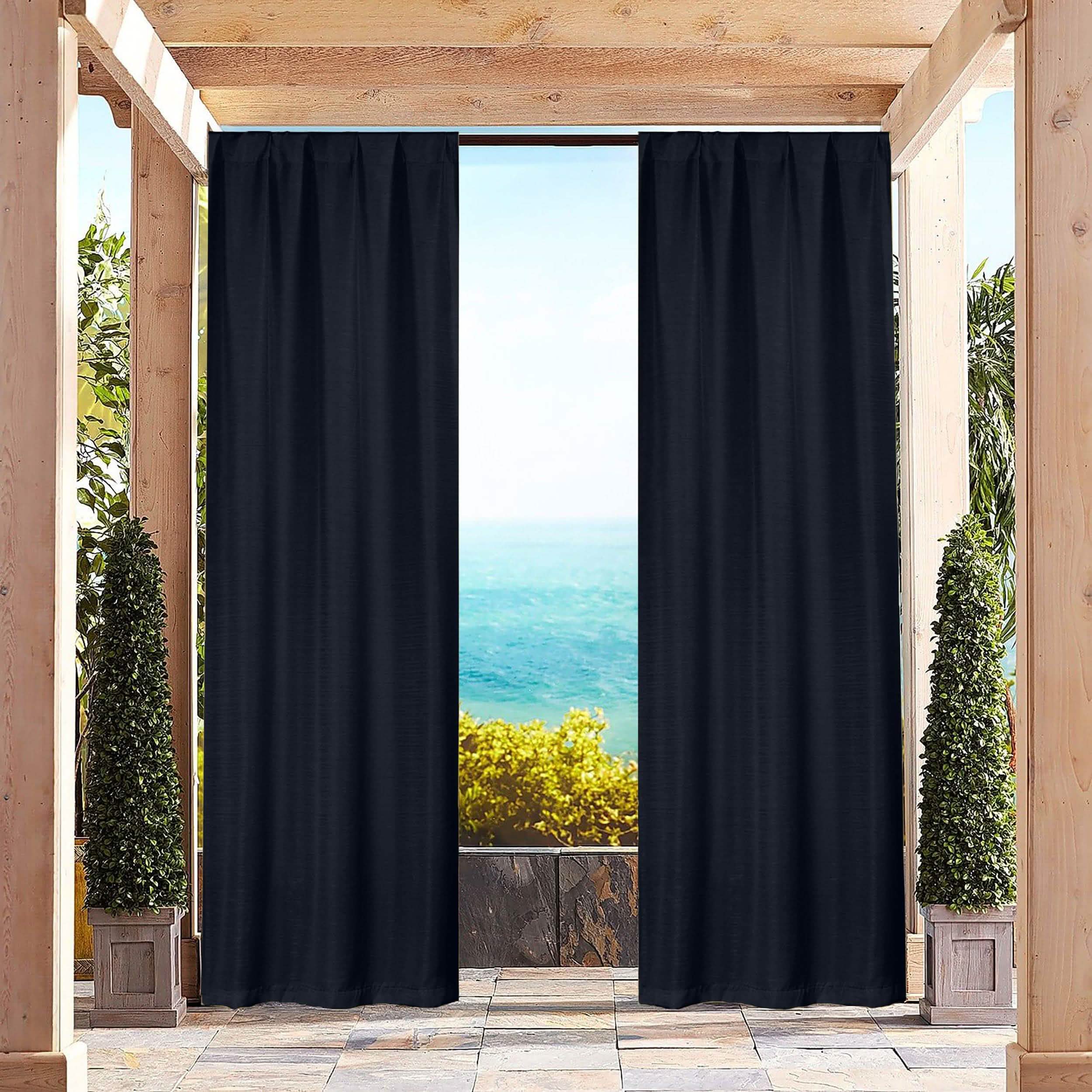 Paire de panneaux de rideaux occultants épais pour intérieur et extérieur