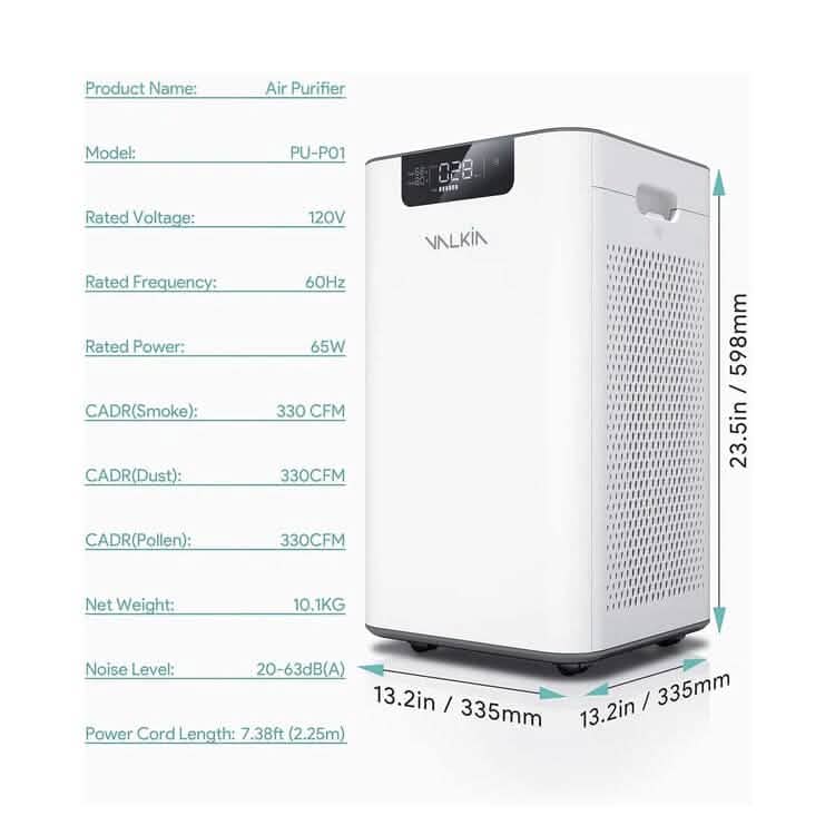 Purificateur d'air HEPA grande pièce 98 m²