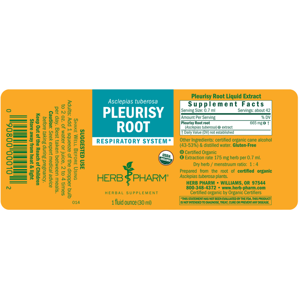 Herb Pharm Racine de pleurésie 30ml
