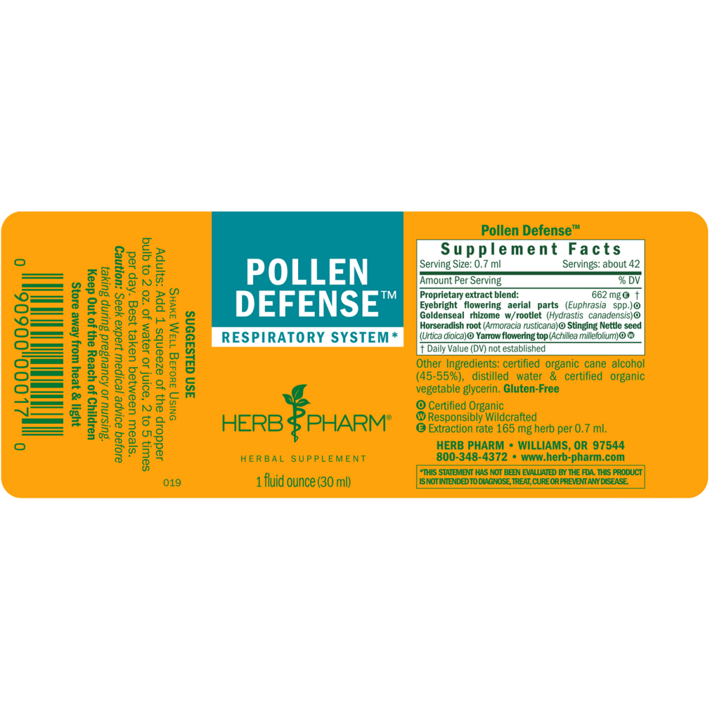 Herb Pharm Défense Pollen 4oz