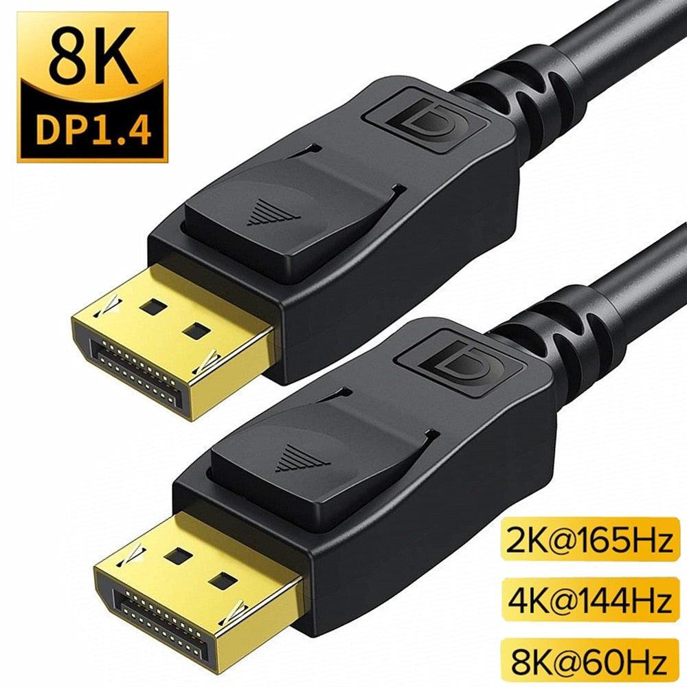Câble DisplayPort 8K haute bande passante vers DisplayPort 4K@60Hz pour PC portable Moniteur Projecteur