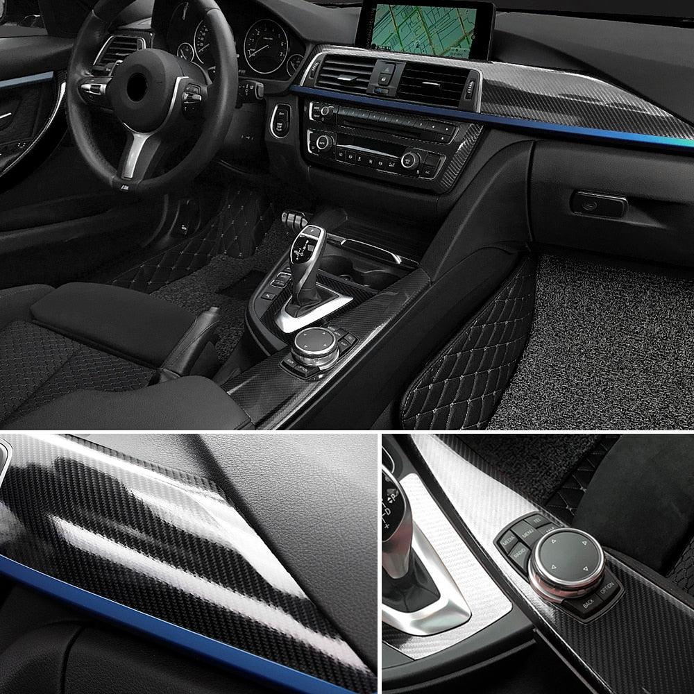 Film Vinyle Brillant 5D Fibre de Carbone Rouleau de Vinyle d'Emballage pour Moto Autocollants Tablette Accessoires Auto Film Vinyle Moto Tablette Voiture Styling Fibre de Carbone Brillante Film Vinyle Automobile Accessoires Auto Styling Voiture