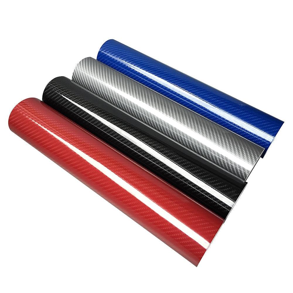 Film Vinyle Brillant 5D Fibre de Carbone Rouleau de Vinyle d'Emballage pour Moto Autocollants Tablette Accessoires Auto Film Vinyle Moto Tablette Voiture Styling Fibre de Carbone Brillante Film Vinyle Automobile Accessoires Auto Styling Voiture