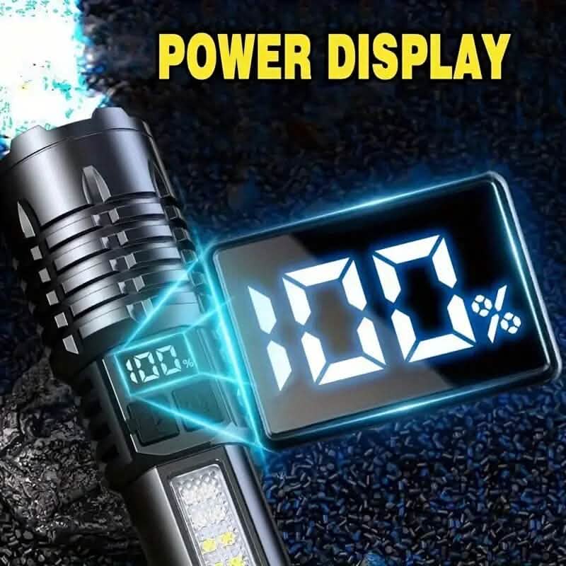 Lampes torches LED rechargeables haute luminosité avec batterie intégrée