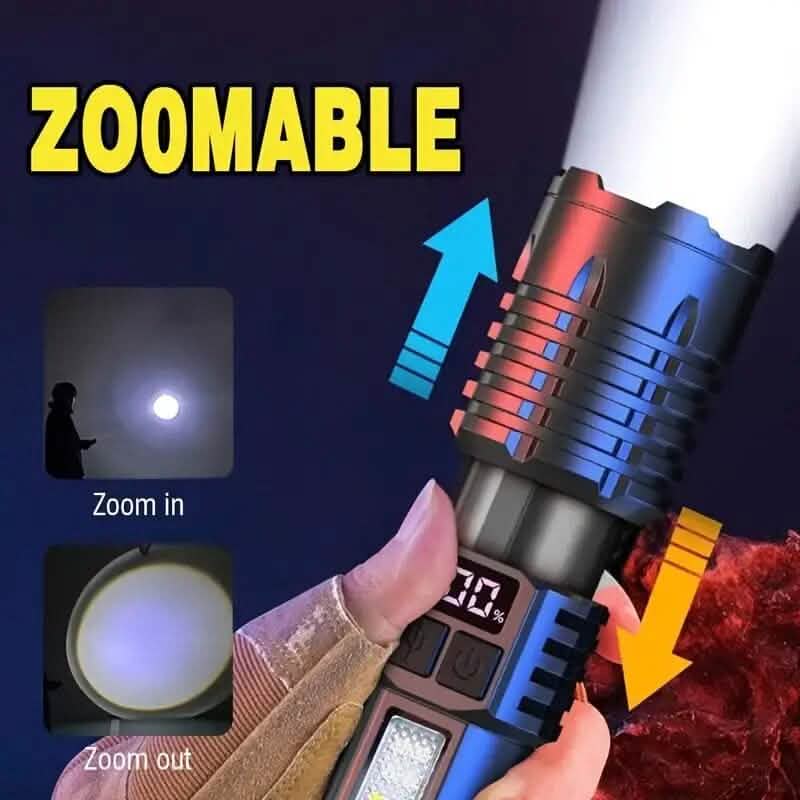 Lampes torches LED rechargeables haute luminosité avec batterie intégrée