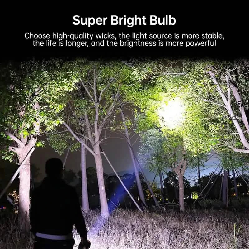 Lampe torche portable COB 7 LED - Rechargeable, portative et résistante à l'eau avec chargement USB