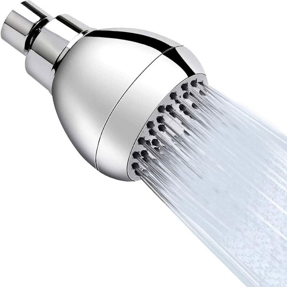 Pommeau de douche haute pression 3" anti-bouchon anti-fuite fixe avec rotule pivotante réglable en laiton