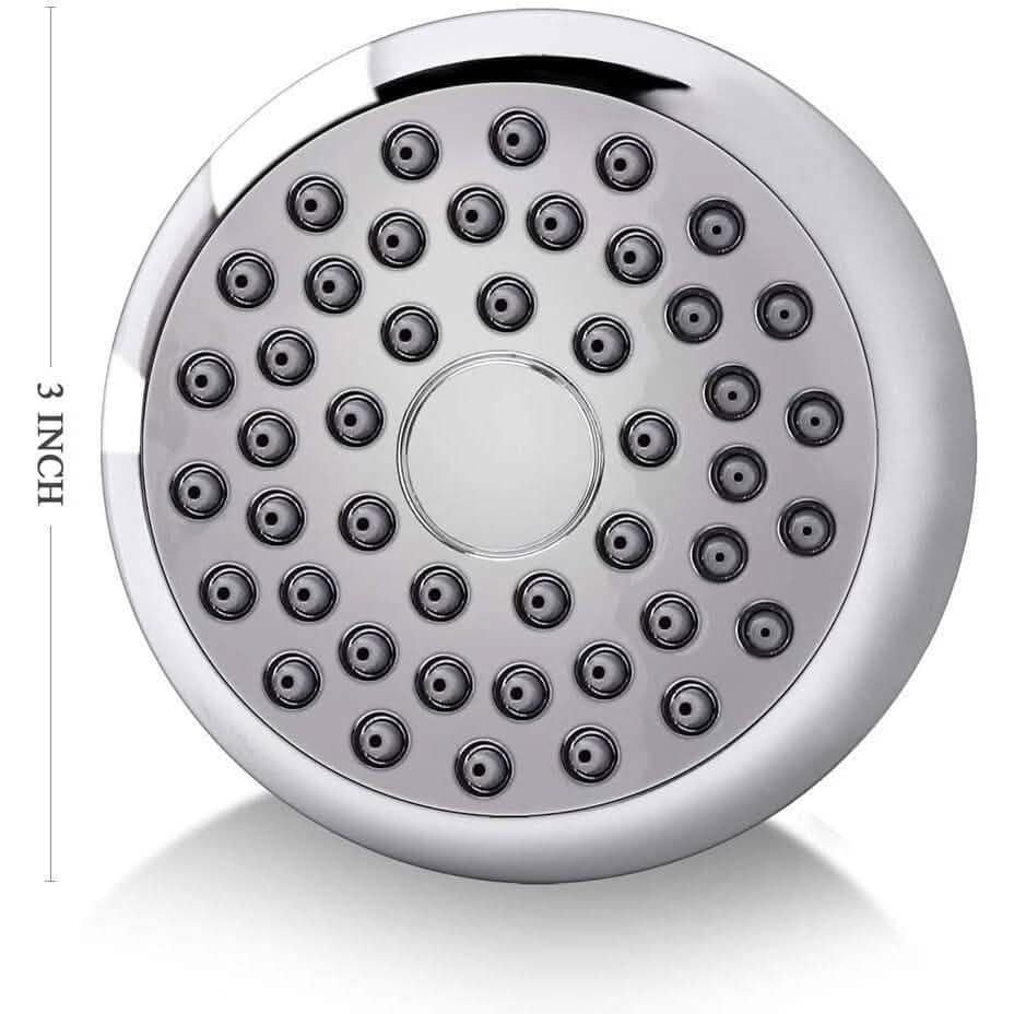 Pommeau de douche haute pression 3" anti-bouchon anti-fuite fixe avec rotule pivotante réglable en laiton