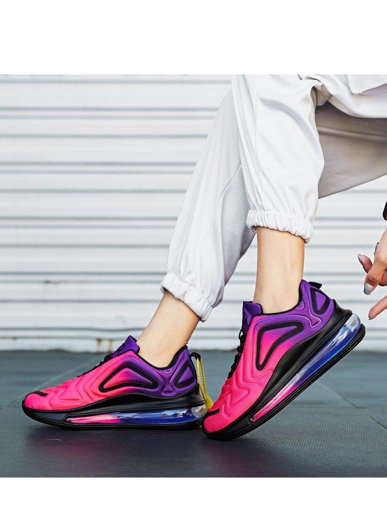 Baskets homme mode haute qualité en maille respirante, baskets décontractées confortables couleurs mélangées, baskets de luxe antidérapantes, baskets de sport athlétiques pour la marche.