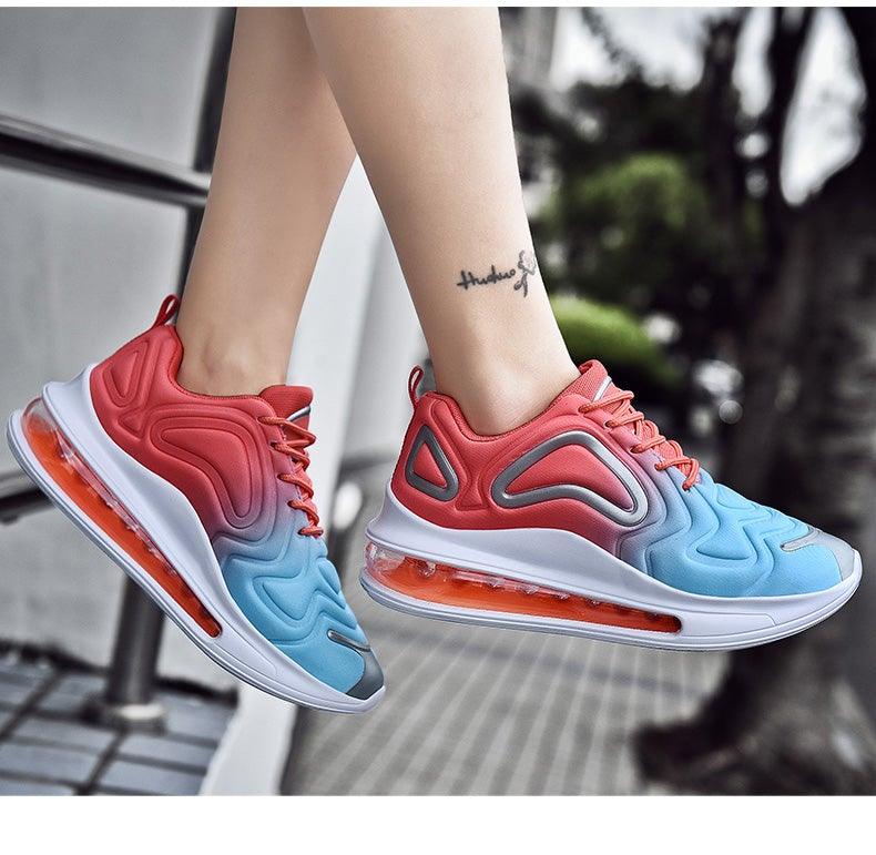 Baskets homme mode haute qualité en maille respirante, baskets décontractées confortables couleurs mélangées, baskets de luxe antidérapantes, baskets de sport athlétiques pour la marche.