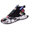 Baskets montantes de haute qualité pour hommes Plateforme Chaussures respirantes et confortables Style épais Chaussures à enfiler en tricot Respirantes Chaussures de marche décontractées pour hommes Baskets modernes et élégantes
