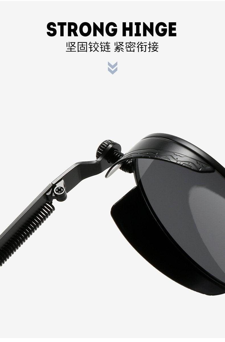 Lunettes de soleil de luxe et de designer avec monture en cercle métallique de haute qualité pour hommes et femmes, nouveau style rétro, monture métallique ronde UV400