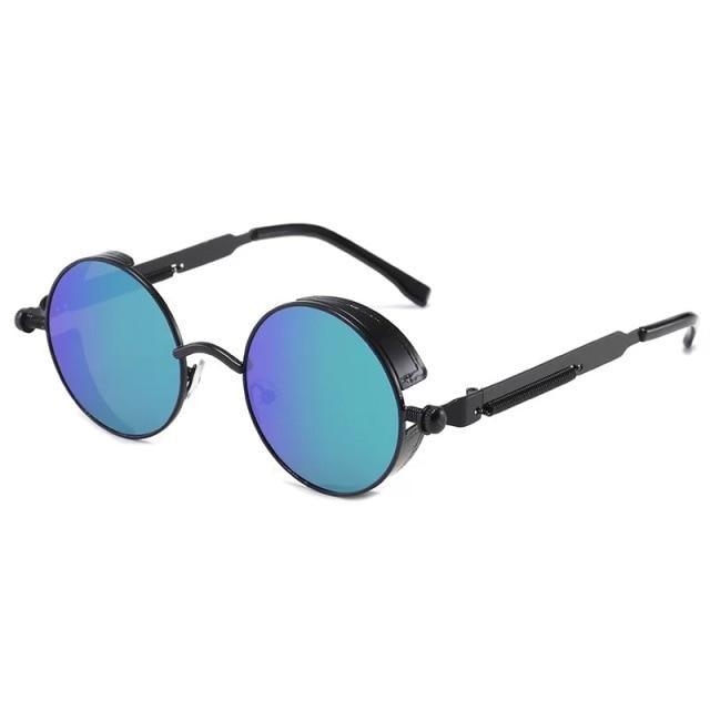 Lunettes de soleil de luxe et de designer avec monture en cercle métallique de haute qualité pour hommes et femmes, nouveau style rétro, monture métallique ronde UV400